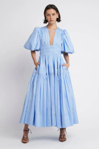 Fallingwater Gathered Midi Dress