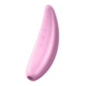 Sex Toys: Satisfyer Curvy 3+ Bluetooth Clitoral Sucking Vibrator - Pink