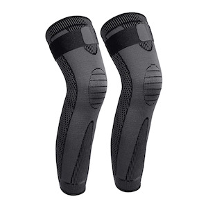 Sports Health Nutrition: Long Knee Brace Compression Sleeve - Medium