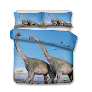 Kids Bedding 3pc Cover Set - 3D Brontosaurus