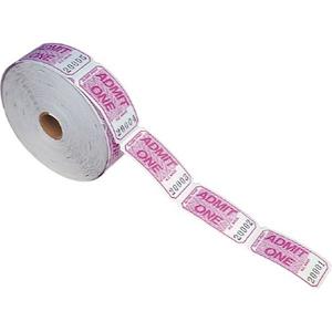 School Office Stationery: Globe Admit One Tickets Roll of 1000 | Assorted Colours