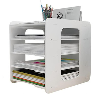 School Office Stationery: Desktop A4 Paper File Storage Organizer Holder
