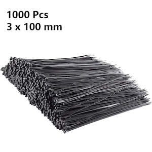 Office Supplies: 1000pk Self-Locking Nylon Cable Ties 3x100 mm