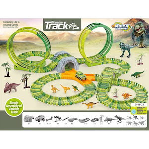 244 pcs. Flexible Dinosaur Track Toys