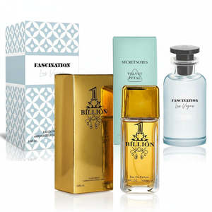 Designer Inspired EDP Bundle: 1 Billion, Fascination Las Vegas & Velvet Petal 10&hellip;