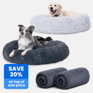 2x Calming Dog Beds + 2x Covers (20% Off)