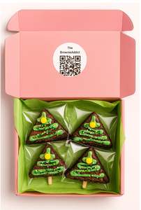 Brownie Christmas Trees x 4