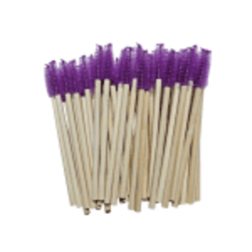 Eco Bamboo Mascara Wands – Purple 50pcs – The Brow NZ