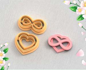 CC Infinity Heart (Pair) Polymer Clay Cutters