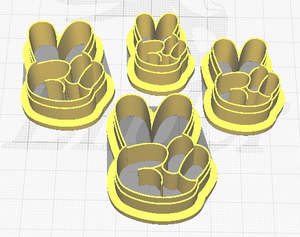Polymer Clay Cutters: FC Mickey Hands Polymer Clay Cutters