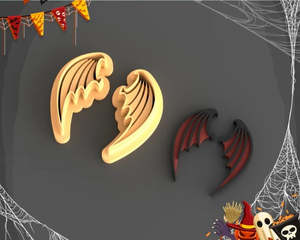 Polymer Clay Cutters: CC Demon Wings (Pair) Polymer Clay Cutters