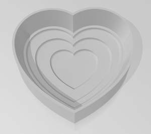Bath Bomb Moulds 1 Piece: Triple Heart Bath Bomb Mould