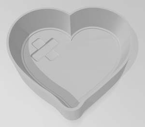 Bath Bomb Moulds 1 Piece: Wounded Heart Bath Bomb Mould