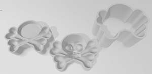Crossbones Bath Bomb Mould