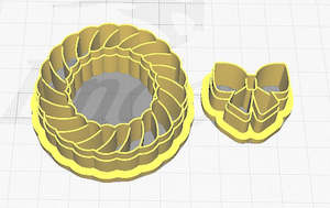 Christmas Collection: FC Christmas Wreath 4 Polymer Clay Cutter