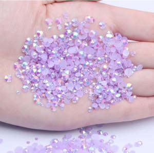 4mm (SS16) AB Jelly Rhinestones, Light Purple