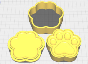 CD Cat Paw Print Plunger Bath Bomb Mould