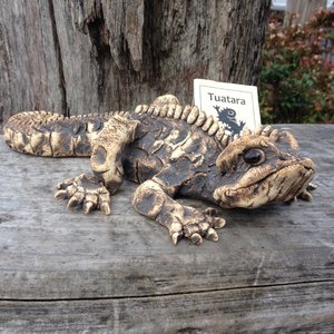 Products: Tuatara baby - New Zealand gifts. glass kauri greenstone possum bone