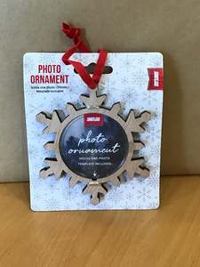 Photo Gifts: SHOT2GO Wooden Snowflake Photo Decoration