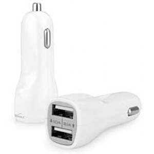 Car: Pronto Dual USB Car Charger - White