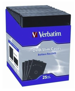 Media: Verbatim DVD Black 25 Pack Slim DVD Cases