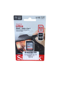 Memory Cards Usbs: SanDisk 64GB Ultra SD 140MB/s C10