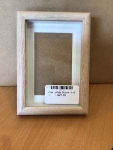 Oak / White Frame - 4x6
