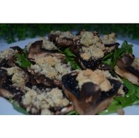 Products: Grilled Portobello Mushrooms with Blue Cheese Crumble