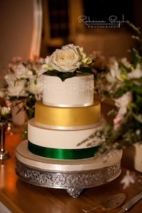 Products: Silver Embossed Wedding Cake Stand