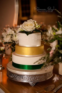 Products: Silver Embossed Wedding Cake Stand