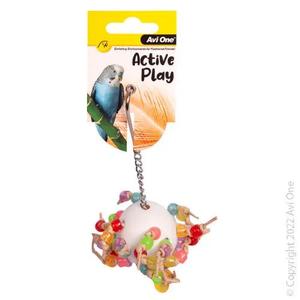 Avi One Sputnik Bird Toy 10 x 7cm Safe Activity for Small Birds