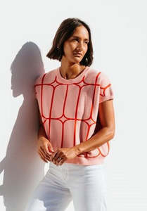 ET ALIA Sedgewick Knit Blush Trellis