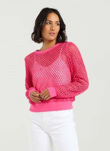 Et Alia: ET ALIA Cleo Knit Top Flamingo