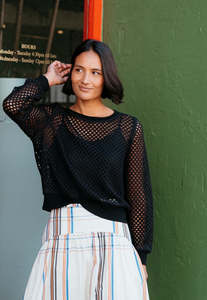 Et Alia: ET ALIA Cleo Knit Top Black