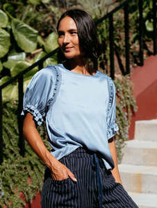 Et Alia: ET ALIA Florence Top Cornflower Blue