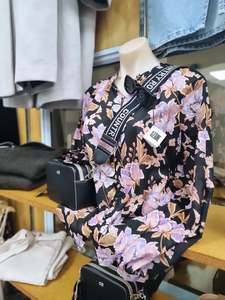 MINK PINK Willow Blouse Black Floral