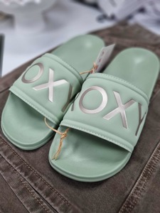 Footwear: ROXY Womens Slippy Slide Green