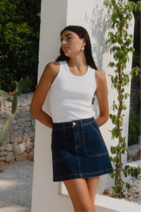 Ivy Jack: IV + JACK Orchard Indigo Denim Skirt