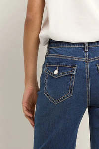 IVY+JACK Hudson Mid Rise Jean Mid Blue