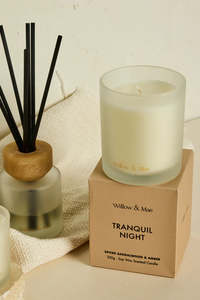 WILLOW + MAE Tranquil Night Spiced Sandalwood & Amber 230g Soy Candle