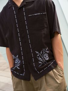 Huffer: HUFFER Cabana Flora Shirt Basalt
