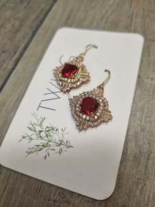 Twigg Jewellery: TWIGG JEWELLERY Art Deco Earrings Red