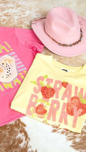 Eve Girl: EVE GIRL Strawberry Tee Lemon 3-7 years