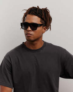 Reality Eyewear: REALITY EYEWEAR Nobo Jett Black Sunglass