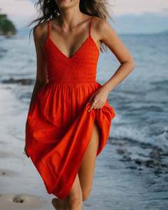 Dresses: BILLABONG Such a Trip Midi Dress Red Aloha