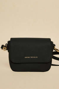 Among The Brave: AMONG THE BRAVE London Black Leather Small Crossbody Handbag
