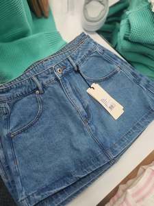 Huffer: HUFFER 97 Denim Mini Skirt Drift Blue