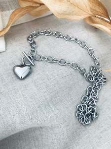 TWIGG JEWELLERY Heart Toggle Necklace