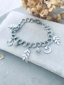 TWIGG JEWELLERY Filigree Charm Bracelet Silver