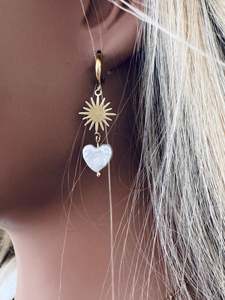 Twigg Jewellery: TWIGG JEWELLERY Farrah Heart Drop Earrings